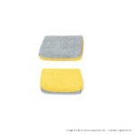 Thin Microfiber Coating Applicator Sponge Plastic Barrier Gray & Yellow
